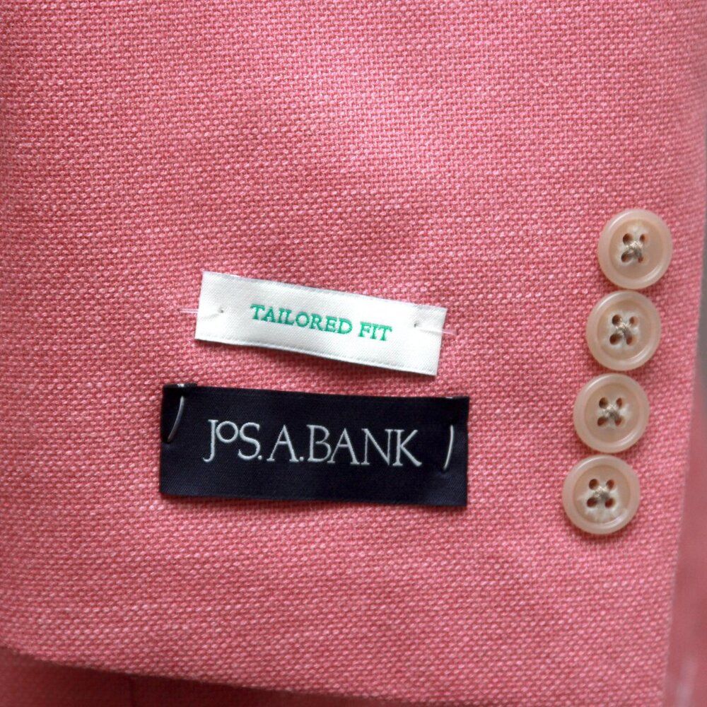 Jos A Bank Tailored Fit Sportcoat Jacket Blazer 38R Coral D120714 - Picture 5 of 10